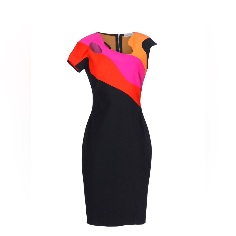 Mugler Asymmetrical Sheath Dress  As seen on DEMI LOVATO, MIRIAM SHOR.